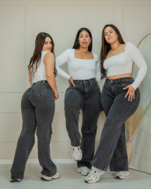 Wide leg Brasil (grafito)