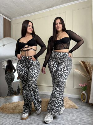 Wide Leg Polonia (Animal Print)