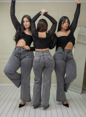 Wide Leg Polonia (gris)