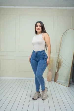 Skinny Jeans Dubai (azul gravillado) - 44