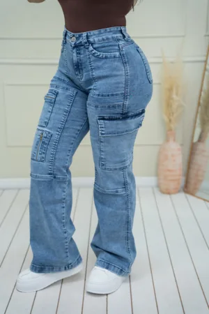 Cargo Jeans Roma (celeste) - 46