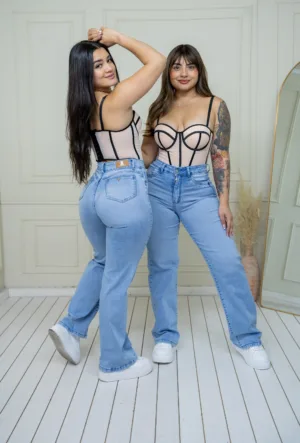 Wide Leg Brasil (celeste claro) - 42