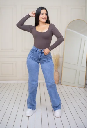 Wide Leg Brasil (celeste claro)