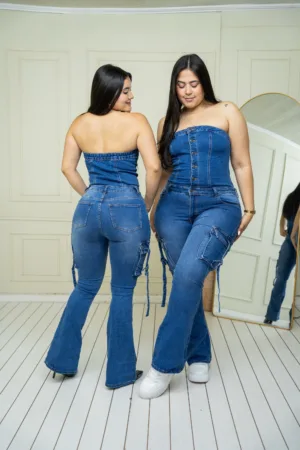 Enterito Cargo Denim - S