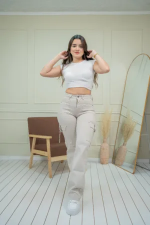 Cargo Jeans París (crudo) - 46