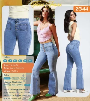 Flare jeans Bogotá (celeste) - 42