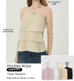 Top Halter Bloom - beige