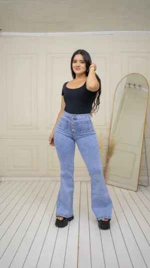 Flare jeans Bogotá (celeste)