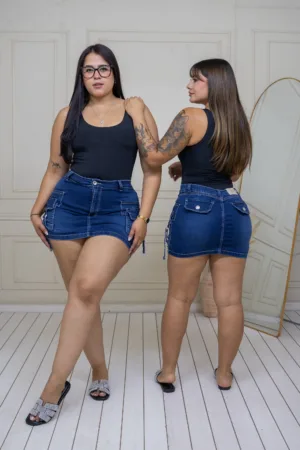 Falda short Hanny (azul)