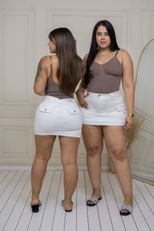 Falda short Hanny (blanca)