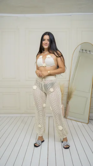 Set playero Santorini (crudo) - XS/S/M (talla única)