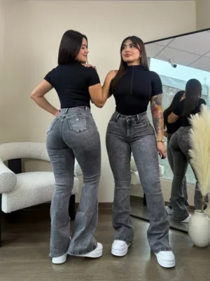 Flare Jeans Buenos Aires (gris)