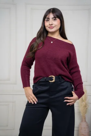 Sweter Asimétrico grueso